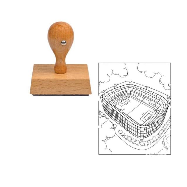 Tampon sport stade de foot en bois