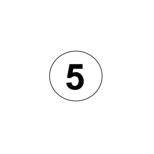 tampon chiffre 5