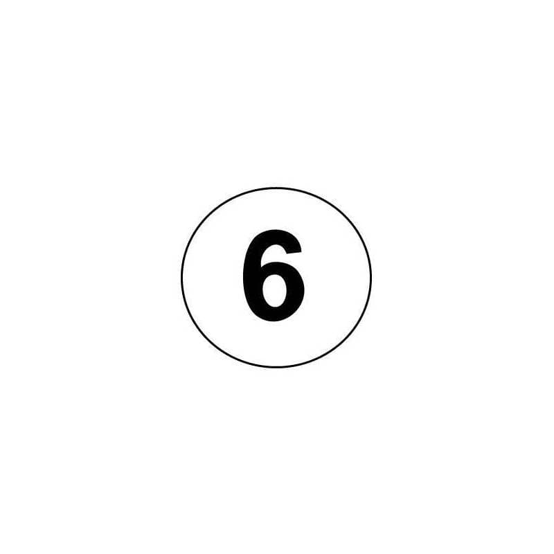 tampon chiffre 6
