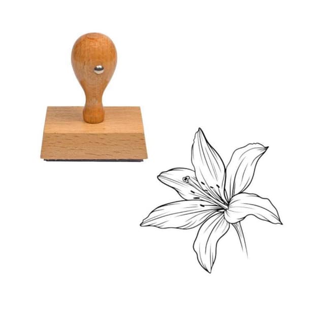 tampon fleur easter lily