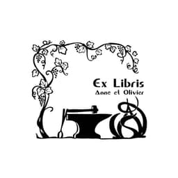 tampon ex libris texte et logo en bois