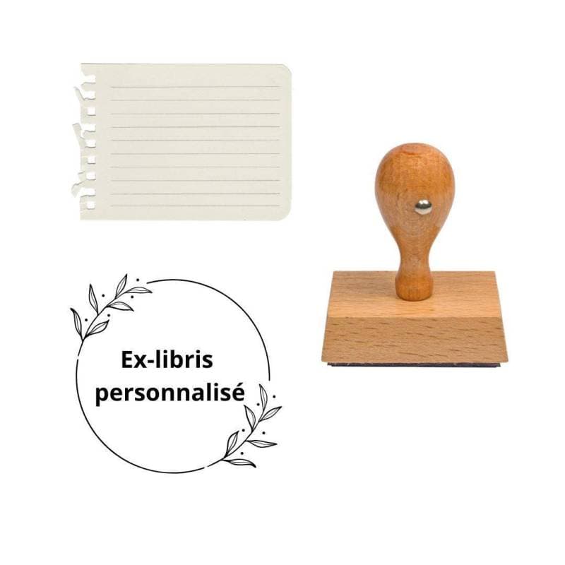 Tampon ex-libris en bois