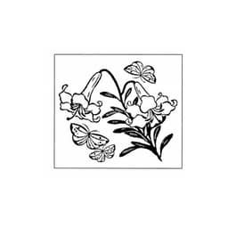 Tampon ex-libris en bois japonais volcan