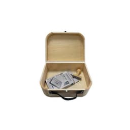 Tampon prénom en bois avec encreur et une grande boîte