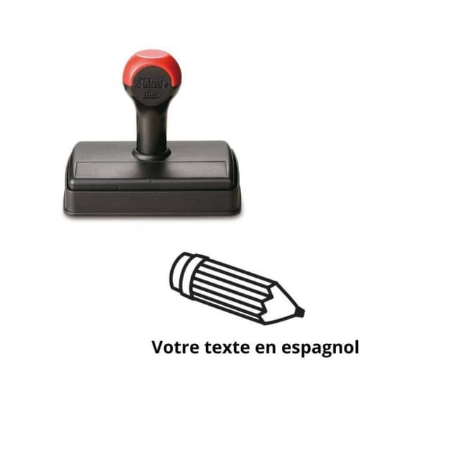 Tampon encreur enseignant à personnaliser en espagnol Shiny