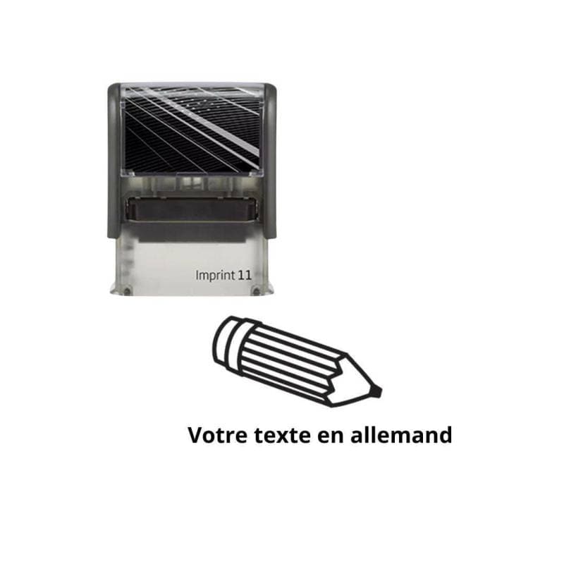Tampon encreur enseignant à personnaliser en allemand Imprint