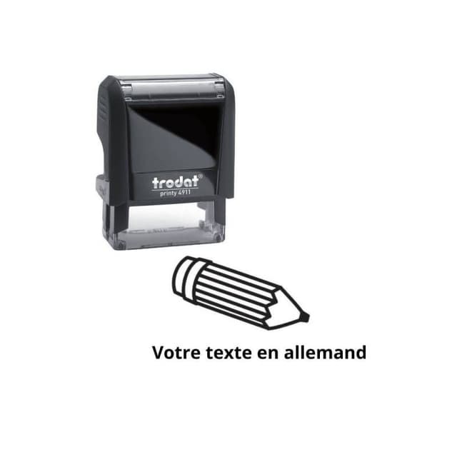 Tampon encreur enseignant à personnaliser en allemand Trodat