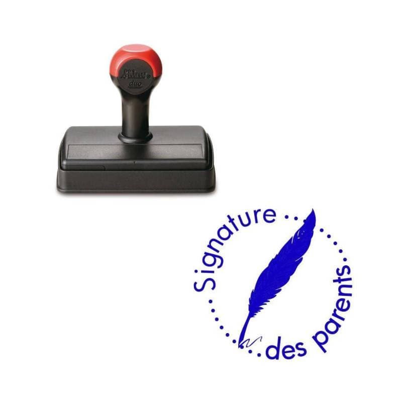 Tampon signature des parents plume en point Shiny