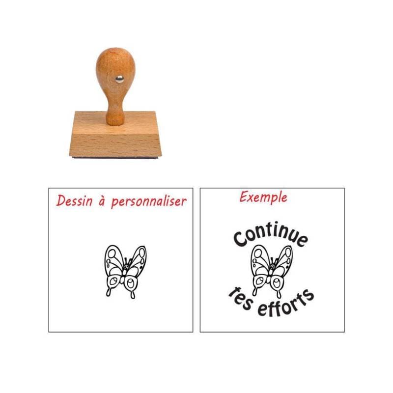 Tampon enseignant papillon à personnaliser n°69