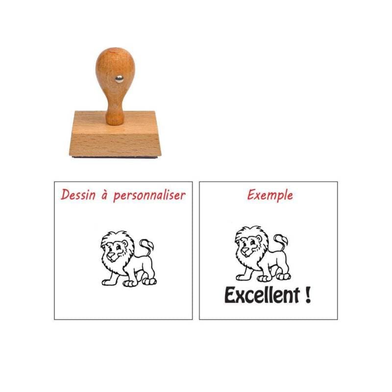 Tampon enseignant lion à personnaliser n°71