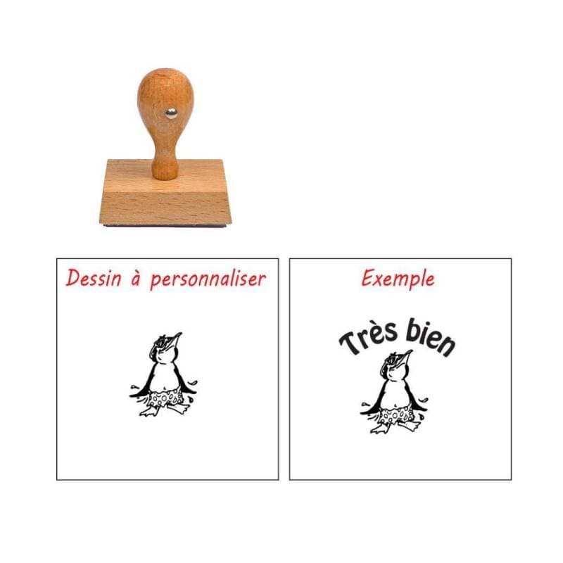 Tampon enseignant pingouin à personnaliser n°74