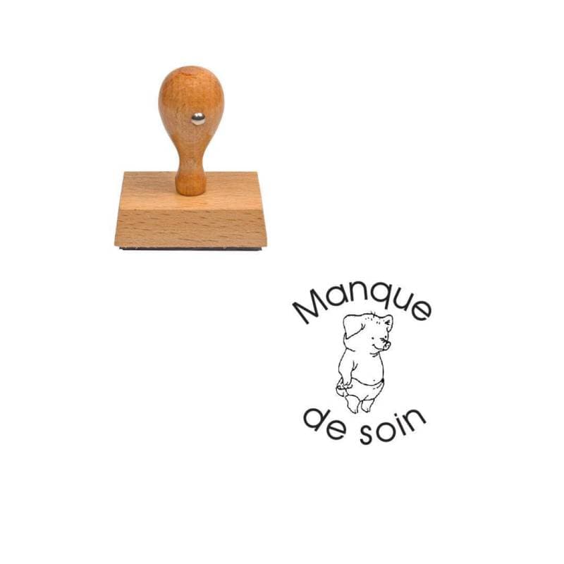 Tampon enseignant manque de soin cochon debout n°80