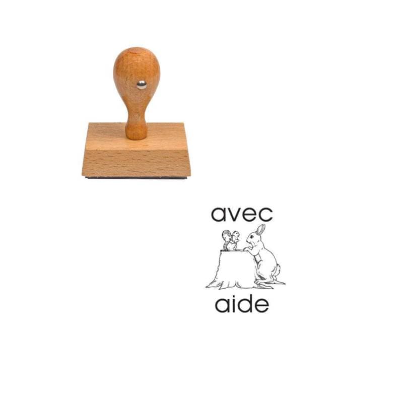Tampon enseignant avec aide lapin n°81