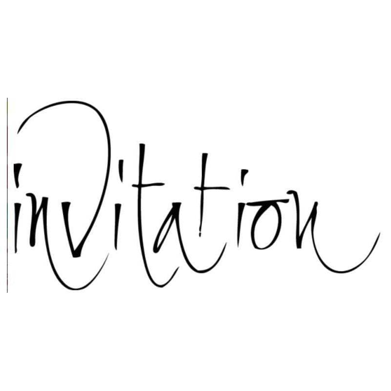 Tampon invitation écriture spéciale n°3 en bois