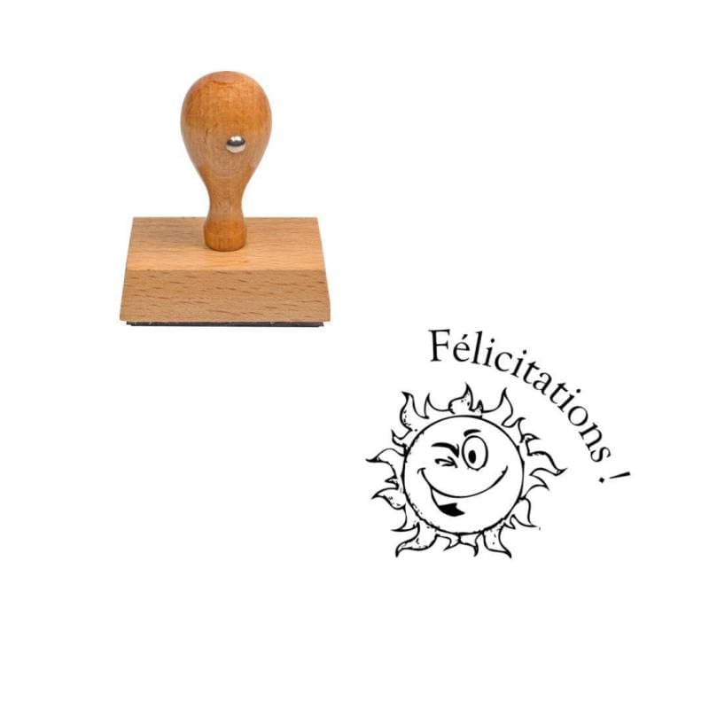 Tampon enseignant félicitations soleil météo n°153