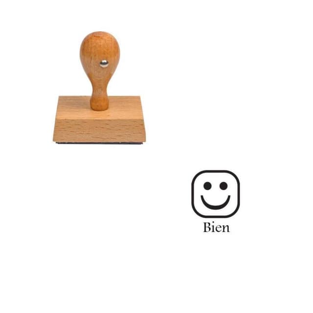 Tampon smiley bien en émoticône blanc n°162