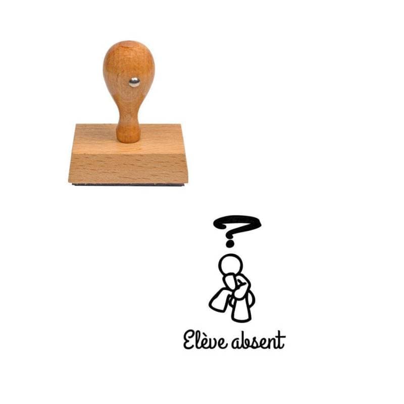 Tampon enseignant élève absent bonhomme n°174