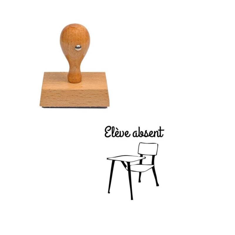 Tampon enseignant élève absent chaise n°175