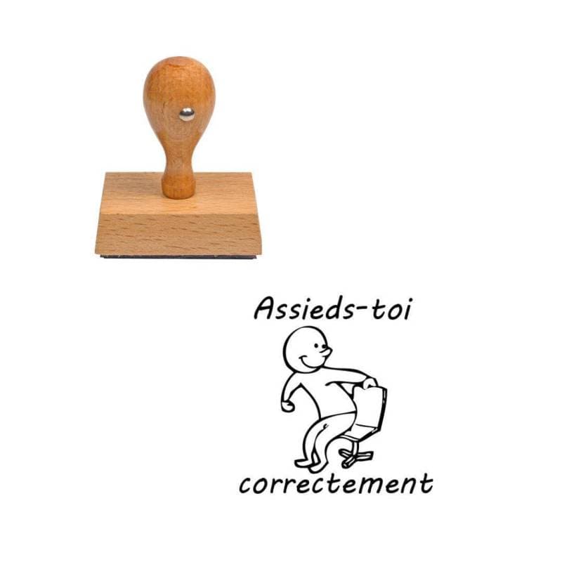 Tampon enseignant assieds toi correctement n°191