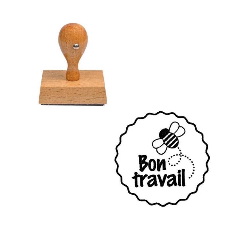 Tampon enseignant bon travail abeille n°203
