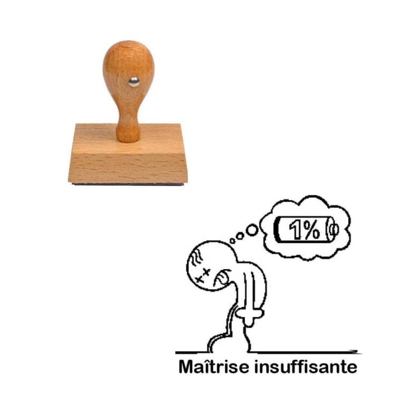 Tampon enseignant maîtrise insuffisante bonhomme n°231
