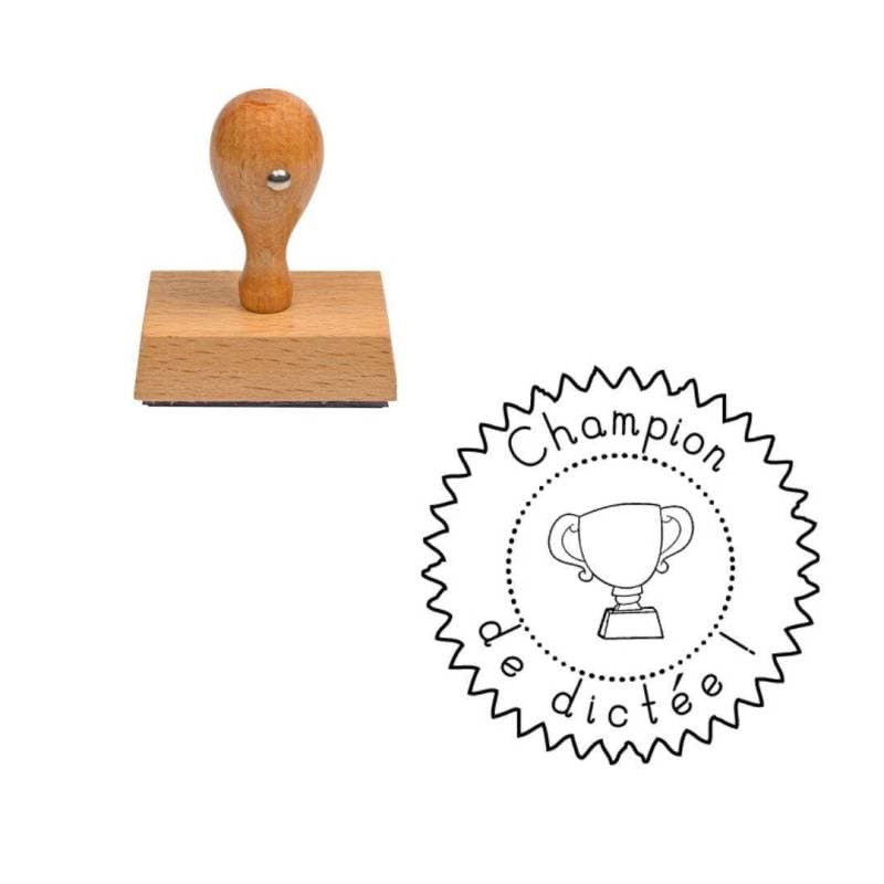 Tampon enseignant Champion de dicée rond n°345