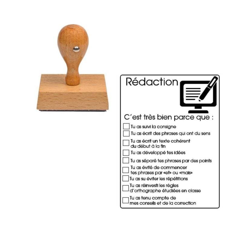Tampon enseignant Rédaction grand tampon