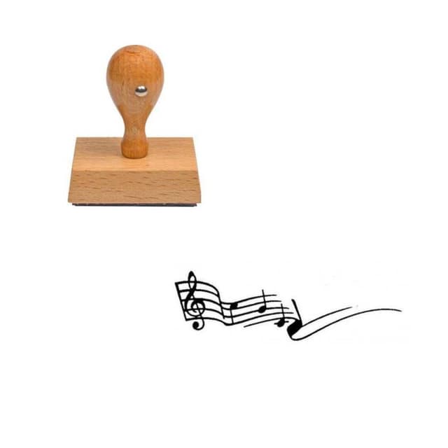 Tampon musique Note de musique en bois
