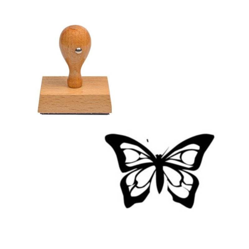 Tampon animaux Beau papillon en bois