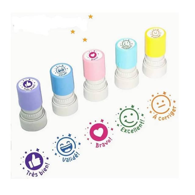 Tampons smiley pastel x5