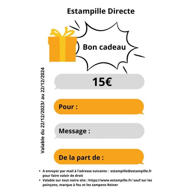 Bon cadeau de 15€