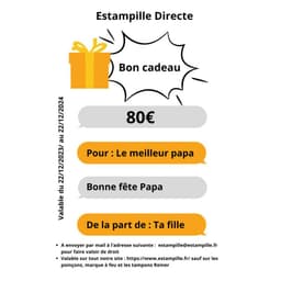 Bon cadeau de 80€ exemple