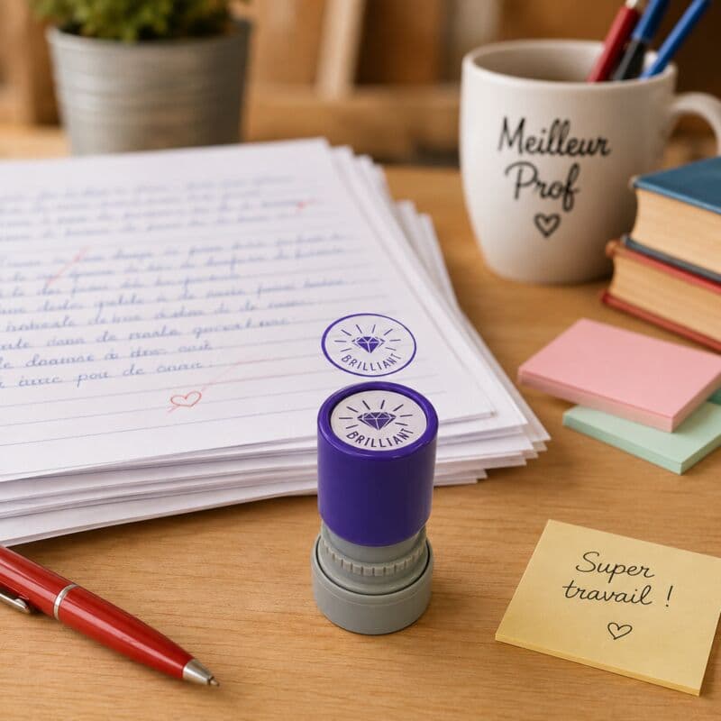 Tampon encreur enseignant Brillant violet
