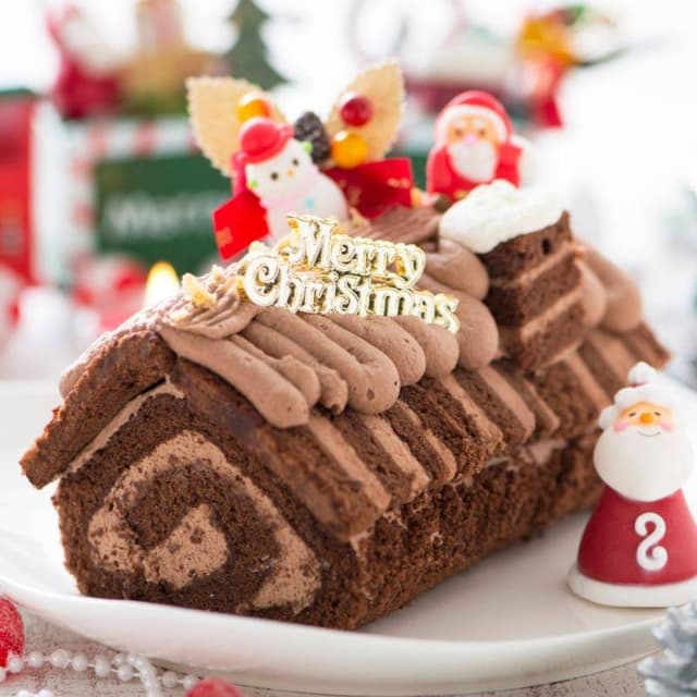 Décoration bûche de Noël à personnaliser
