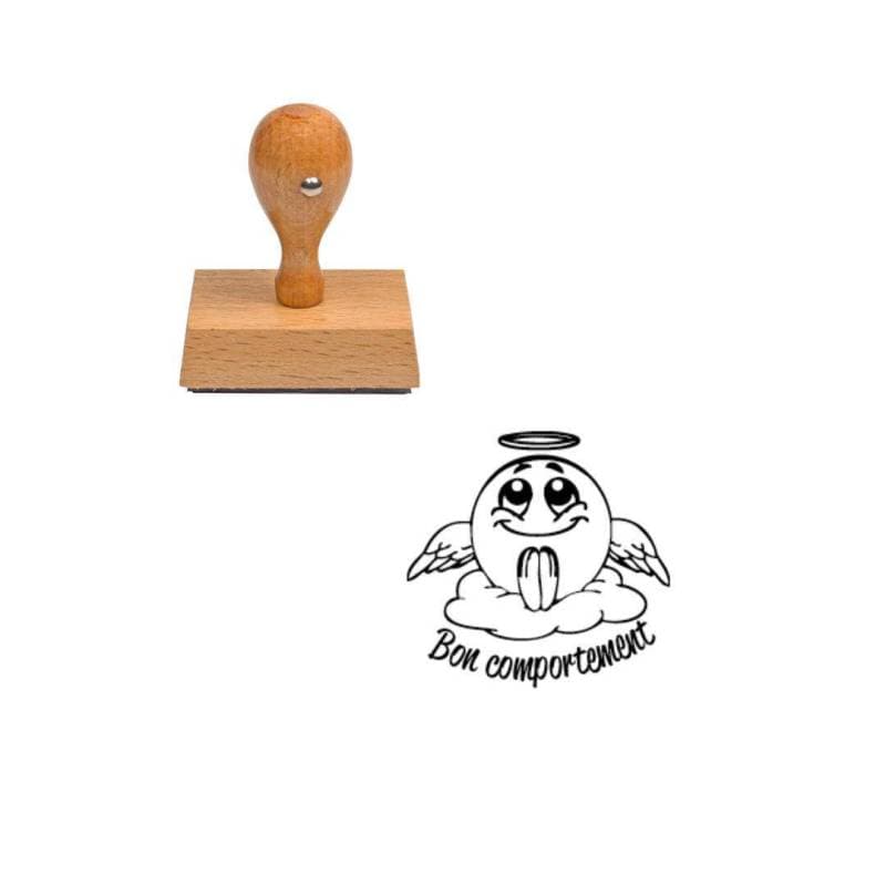 Tampon enseignant bon comportement en bois n°117