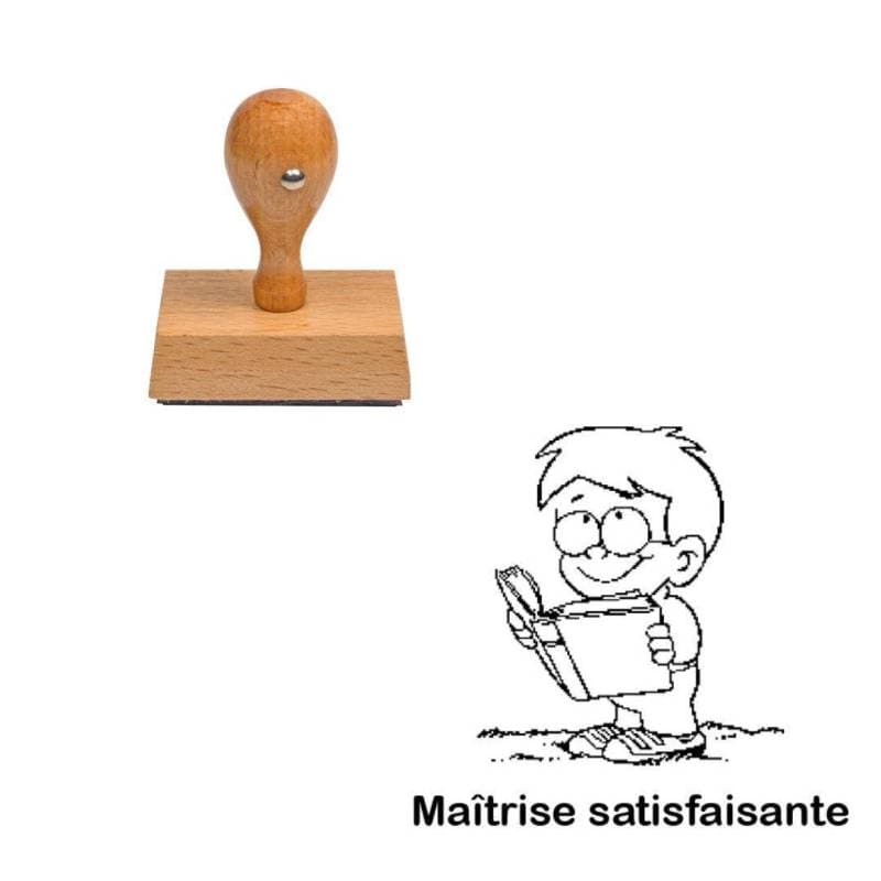 Tampon enseignant maîtrise satisfaisante bonhomme n°232