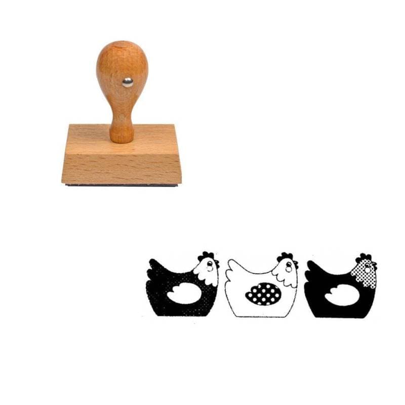 Tampon Pâques 3 poules