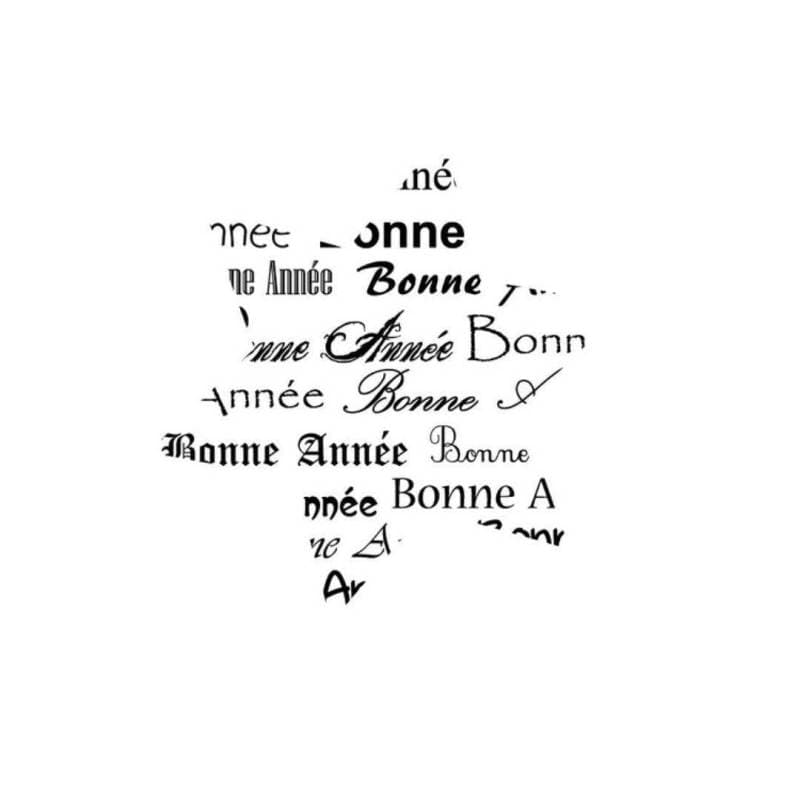 Tampon Bonne année étoile en bois