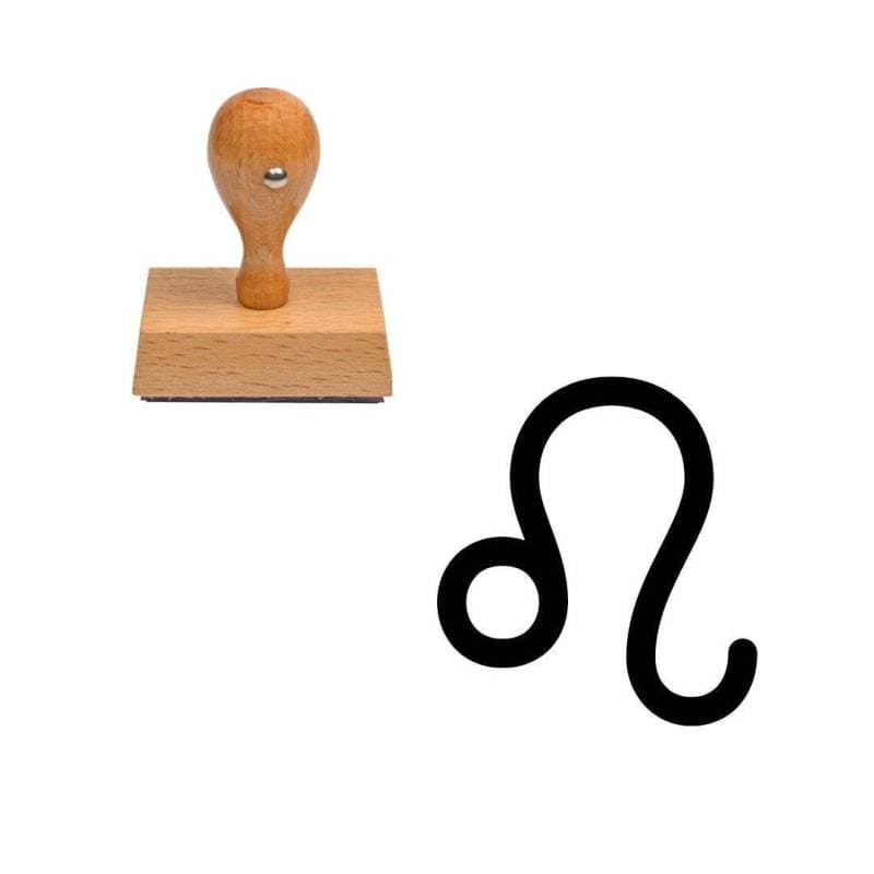 Tampon astrologique symbole Lion en bois