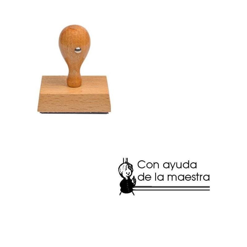 Tampon espagnol Con ayuda de la maestra