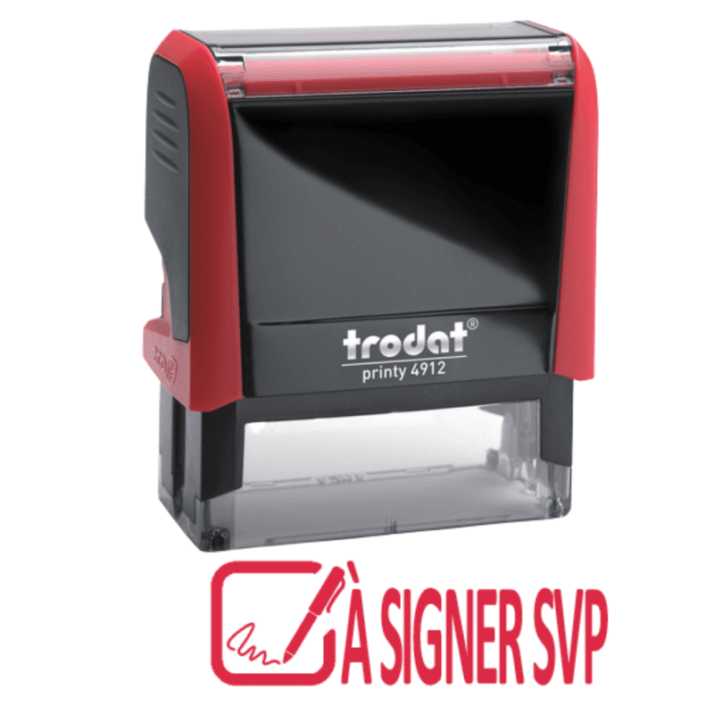 Tampon A signer svp Estampille Directe